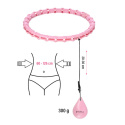 SET HHW11 + BR163 PLUS SIZE RUŽOVÁ MASÁŽNA HULA HOOP SO ZÁVAŽÍM A ZOŠTÍHĽUJÚCIM PÁSOM HMS