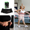 SET HHW11 + BR163 PLUS SIZE RUŽOVÁ MASÁŽNA HULA HOOP SO ZÁVAŽÍM A ZOŠTÍHĽUJÚCIM PÁSOM HMS